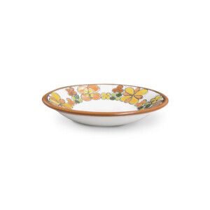 PLATO HONDO FLORAL NARANJA