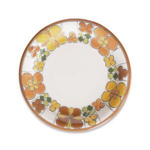 PLATO TENDIDO FLORAL NARANJA